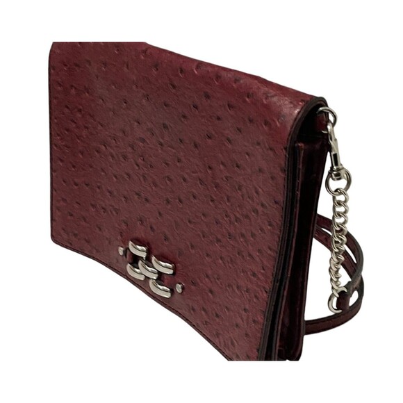 Red Vegan Leather Purse W / Leopard Interior Print Dana Buchman NWOT - Picture 4 of 11